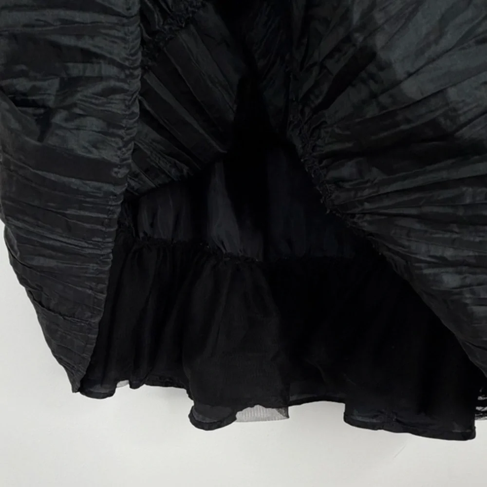 Hanna Andersson Girl's Fancy Special Occasion‎ Black Crinkly Dress w/Rosettes